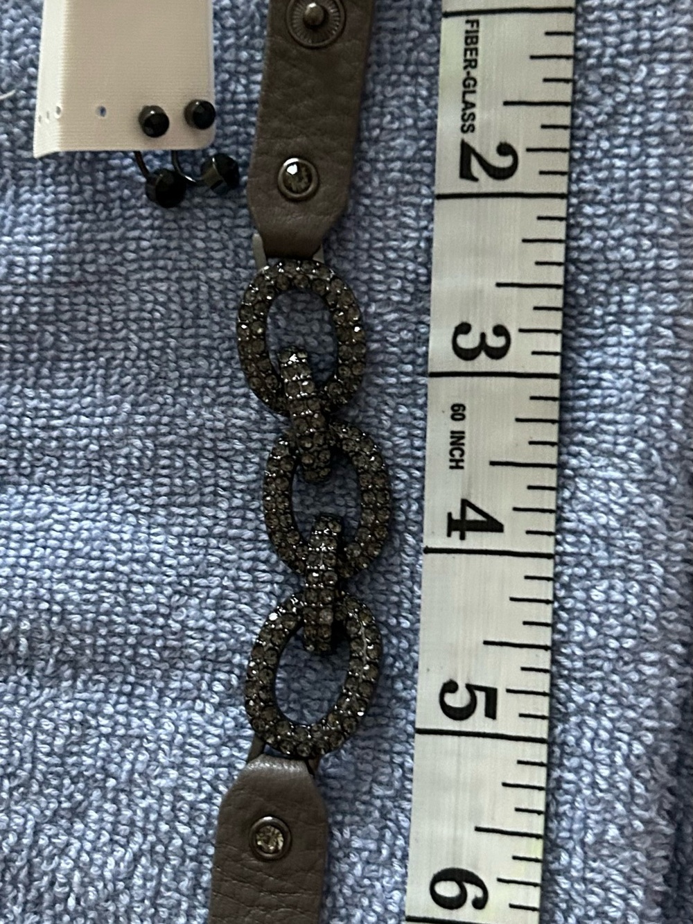 Black Metal Link, Leather & Earrings